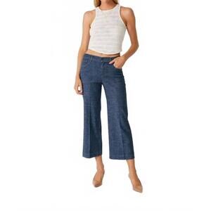 NEW LEVEL99 anabelle crop wide leg pants in indigo night